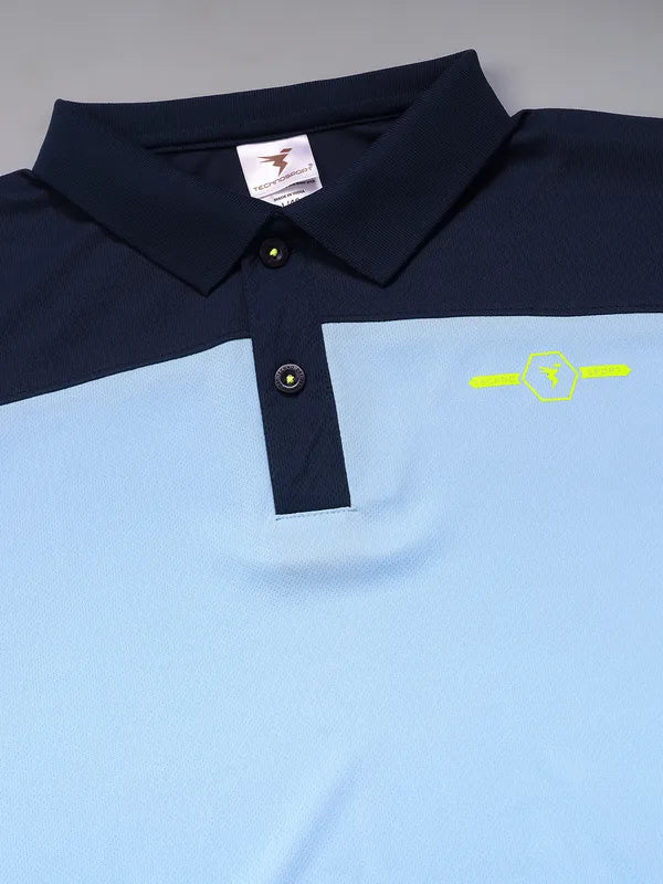 Men Colorblock Relax Fit Polo T-shirt with TECHNO COOL+ - Image 8