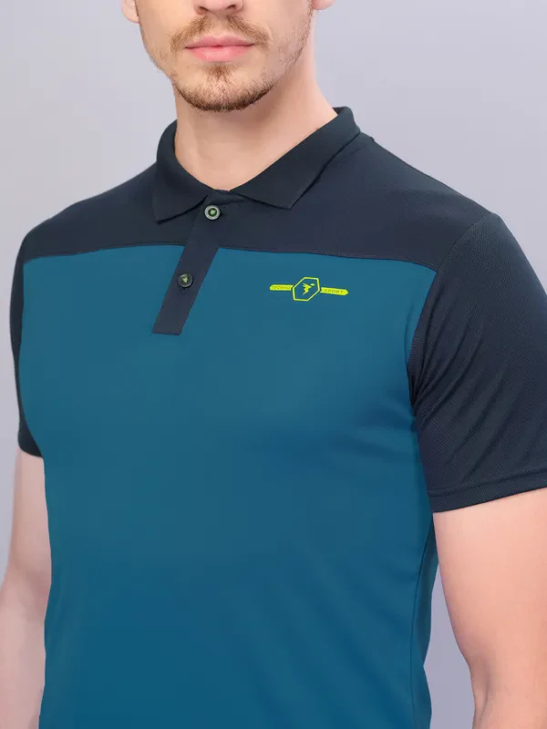 Men Colorblock Relax Fit Polo T-shirt with TECHNO COOL+ - Image 5