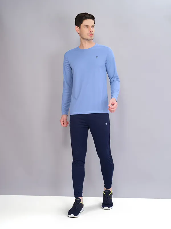 Men Solid Slim Fit Crew Neck T-shirt with TECHNO COOL+ - Image 5