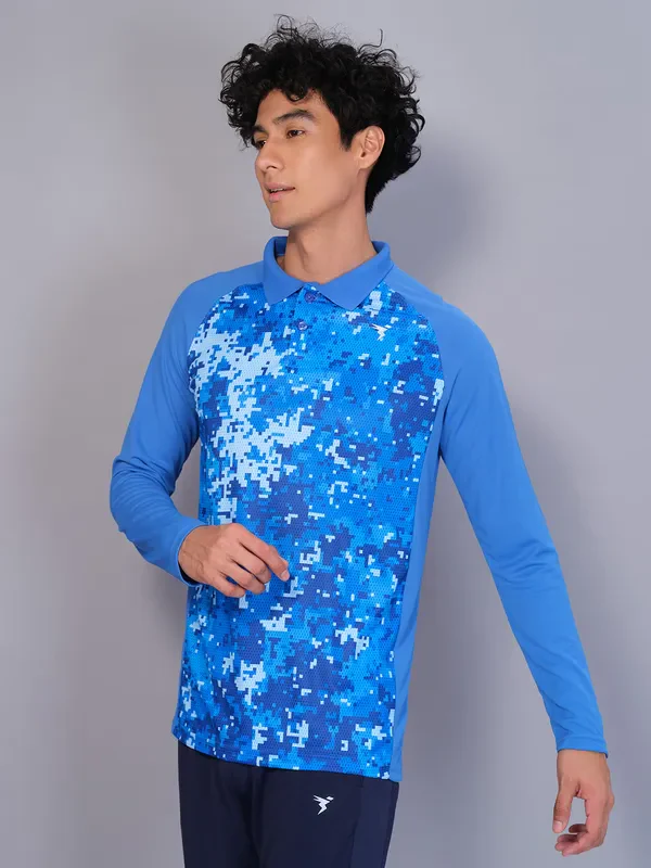 Men Colorblock Slim Fit Polo T-shirt with TECHNO GUARD - Image 3