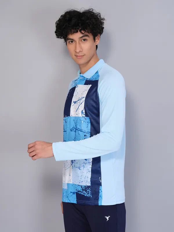 Men Colorblock Slim Fit Polo T-shirt with TECHNO GUARD - Image 2
