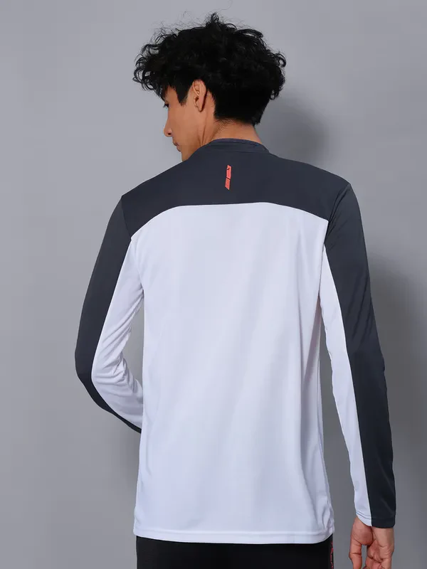 Men Colorblock Slim Fit Mock Neck T-shirt with TECHNO COOL - Image 2