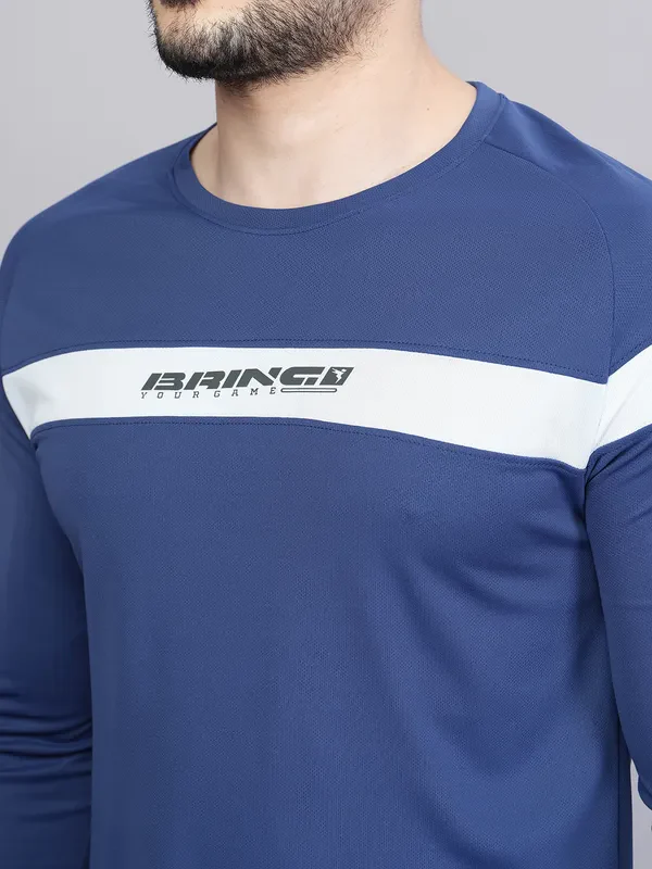 Men Colorblock Slim Fit Crew Neck T-shirt with TECHNO COOL+ - Image 5