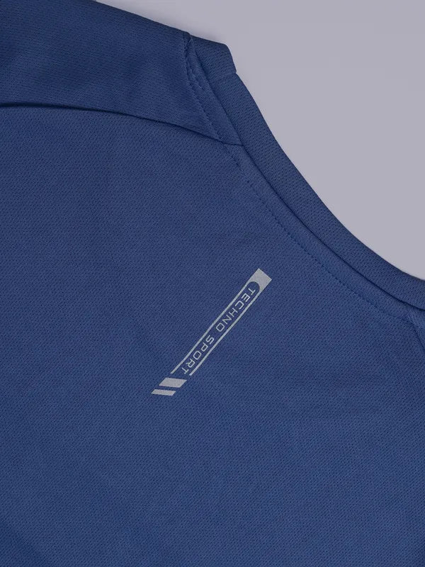 Men Colorblock Slim Fit Crew Neck T-shirt with TECHNO COOL+ - Image 7