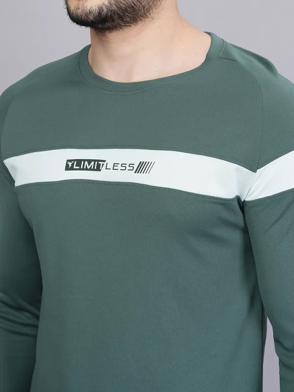 Men Colorblock Slim Fit Crew Neck T-shirt with TECHNO COOL+ - Image 5