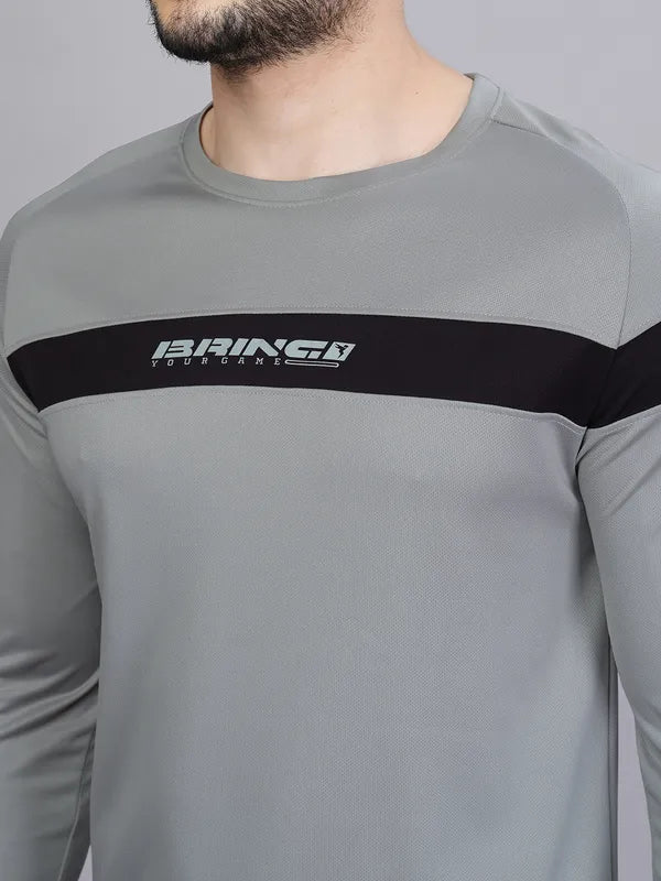Men Colorblock Slim Fit Crew Neck T-shirt with TECHNO COOL+ - Image 5