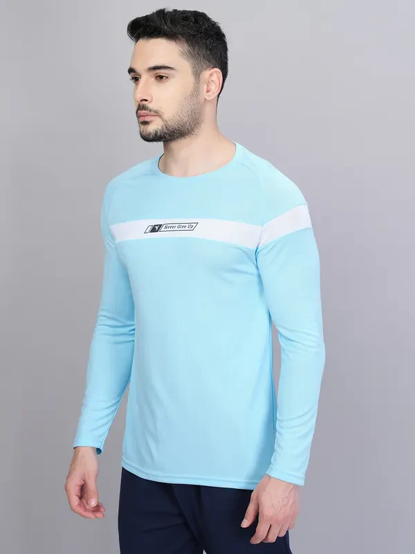 Men Colorblock Slim Fit Crew Neck T-shirt with TECHNO COOL+ - Image 3