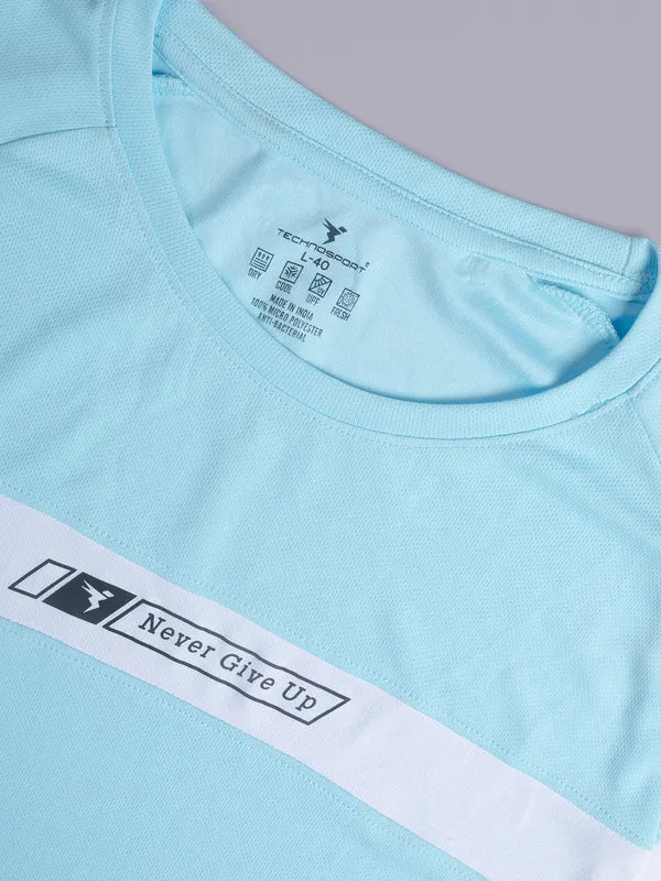 Men Colorblock Slim Fit Crew Neck T-shirt with TECHNO COOL+ - Image 6