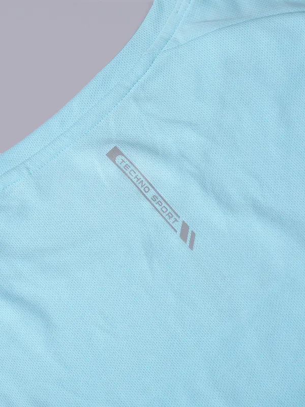 Men Colorblock Slim Fit Crew Neck T-shirt with TECHNO COOL+ - Image 7