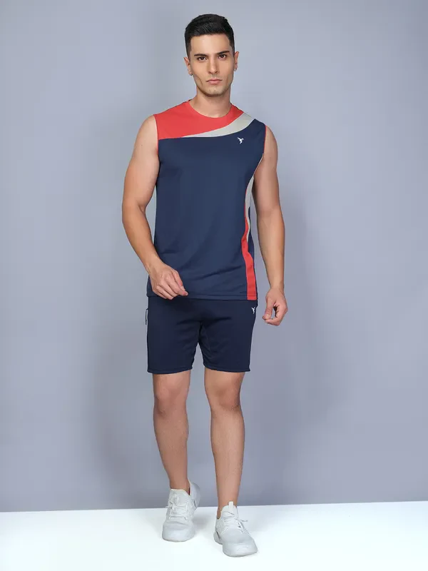 Men Colorblock Slim Fit Crew Neck Innerwear Vest with TECHNO COOL - Image 4