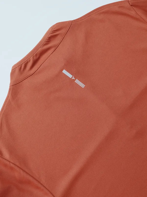 Men Colorblock Slim Fit Mock Neck T-shirt with TECHNO COOL - Image 7