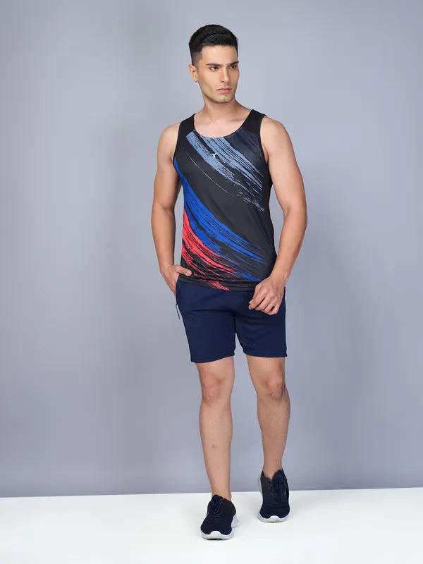 Men Printed Slim Fit Scoop Neck Innerwear Vest with TECHNO COOL - Image 3