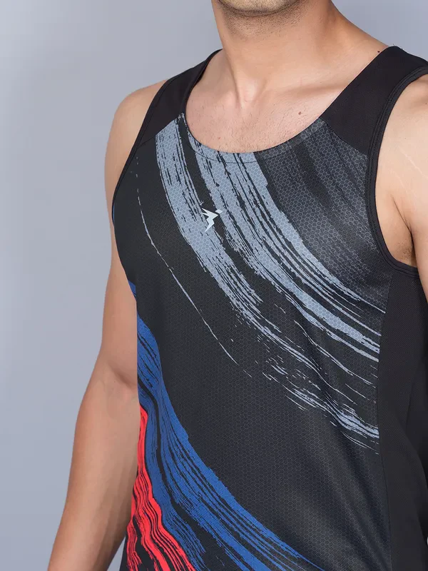 Men Printed Slim Fit Scoop Neck Innerwear Vest with TECHNO COOL - Image 5