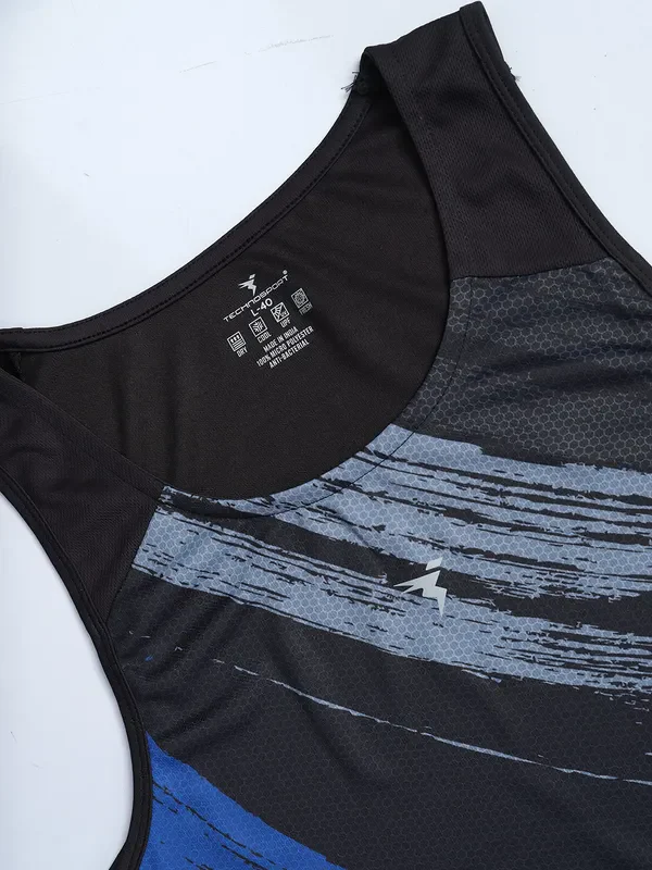 Men Printed Slim Fit Scoop Neck Innerwear Vest with TECHNO COOL - Image 6