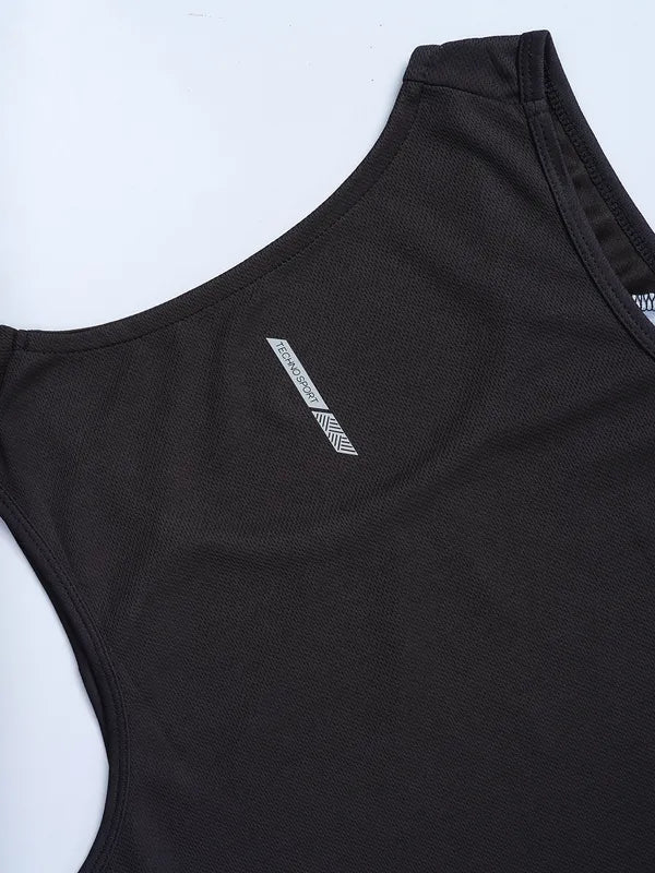 Men Printed Slim Fit Scoop Neck Innerwear Vest with TECHNO COOL - Image 7