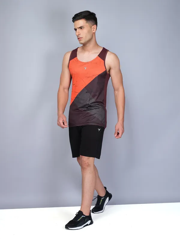 Men Printed Slim Fit Scoop Neck Innerwear Vest with TECHNO COOL - Image 3