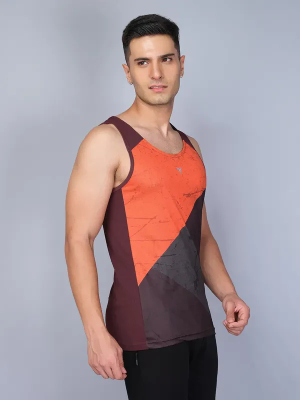 Men Printed Slim Fit Scoop Neck Innerwear Vest with TECHNO COOL - Image 5