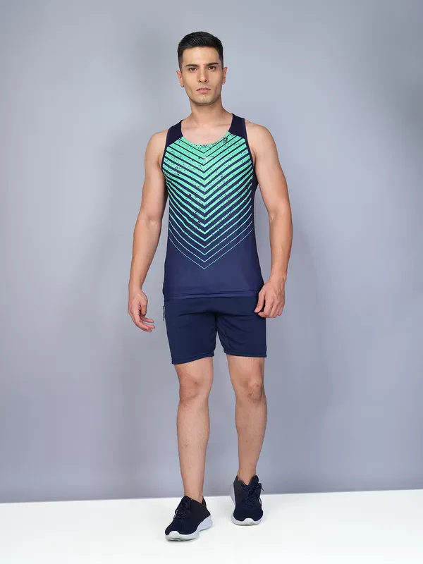 Men Printed Slim Fit Scoop Neck Innerwear Vest with TECHNO COOL - Image 4