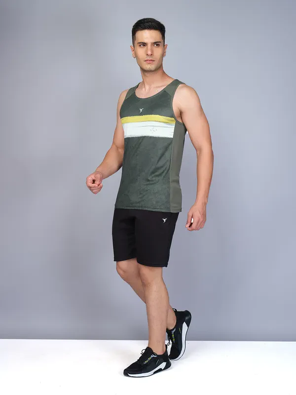 Men Printed Slim Fit Scoop Neck Innerwear Vest with TECHNO COOL - Image 4