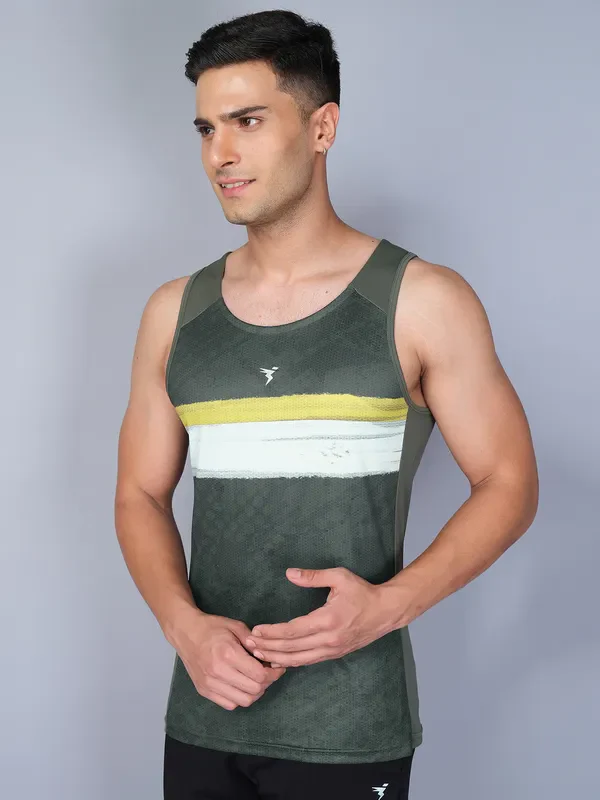 Men Printed Slim Fit Scoop Neck Innerwear Vest with TECHNO COOL - Image 5