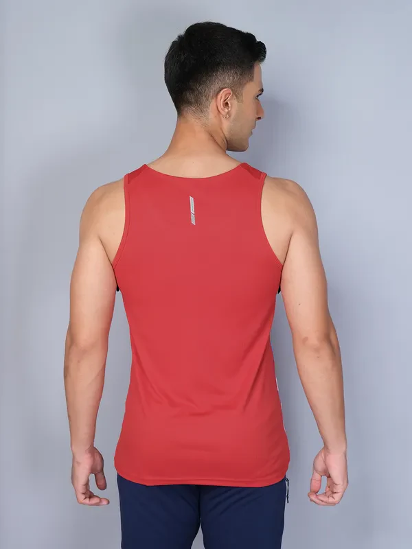 Men Printed Slim Fit Scoop Neck Innerwear Vest with TECHNO COOL - Image 2