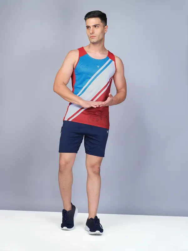 Men Printed Slim Fit Scoop Neck Innerwear Vest with TECHNO COOL - Image 3