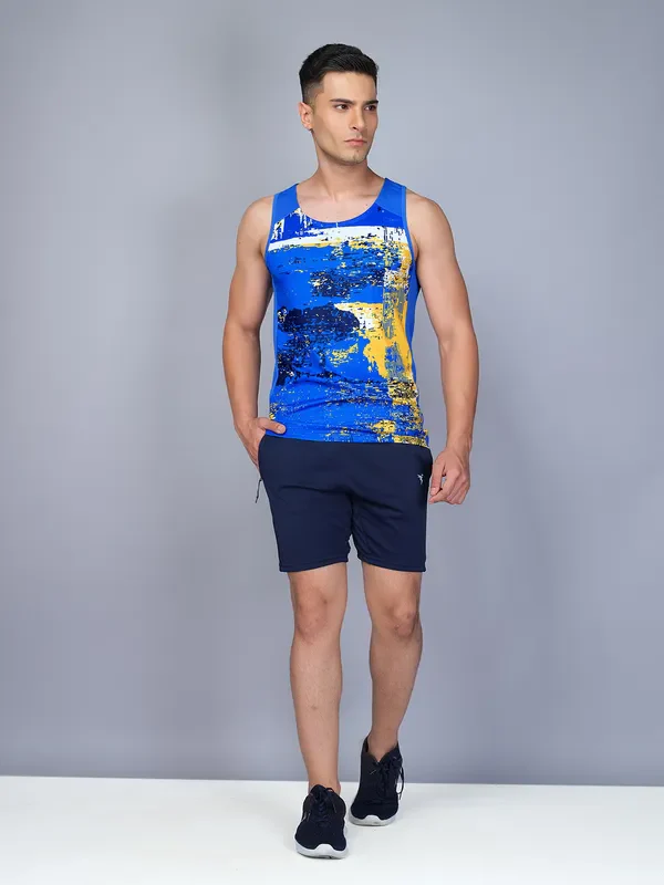 Men Printed Slim Fit Scoop Neck Innerwear Vest with TECHNO COOL - Image 4