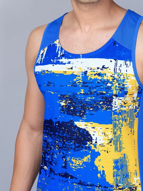 Men Printed Slim Fit Scoop Neck Innerwear Vest with TECHNO COOL - Image 6
