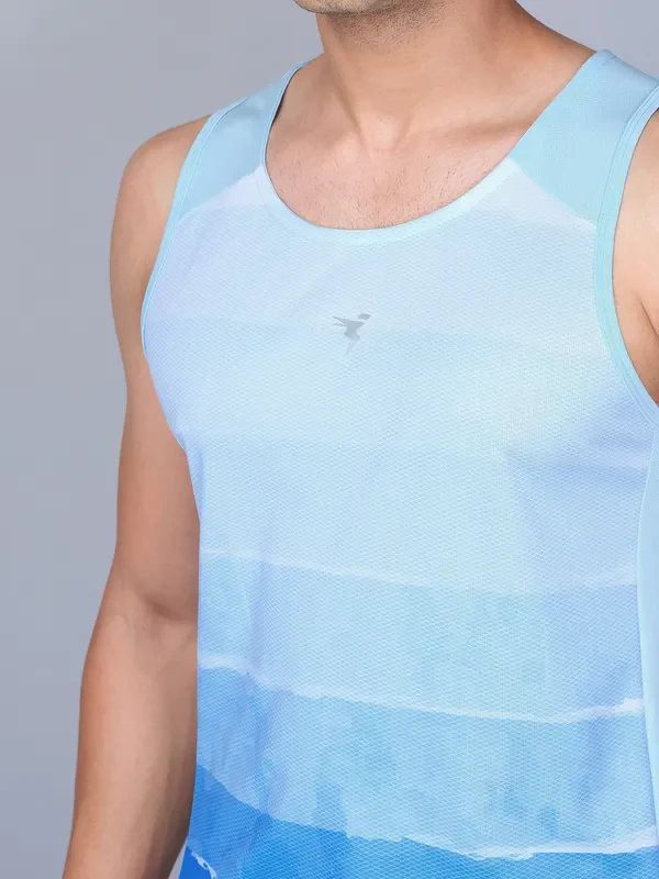 Men Printed Slim Fit Scoop Neck Innerwear Vest with TECHNO COOL - Image 6