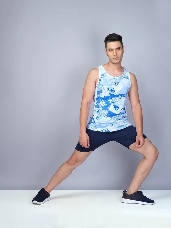 Men Printed Slim Fit Scoop Neck Innerwear Vest with TECHNO COOL - Image 4