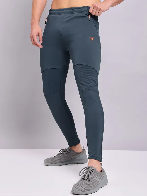 Men Solid Slim Fit Trackpants with TECHNO DRY - Image 5