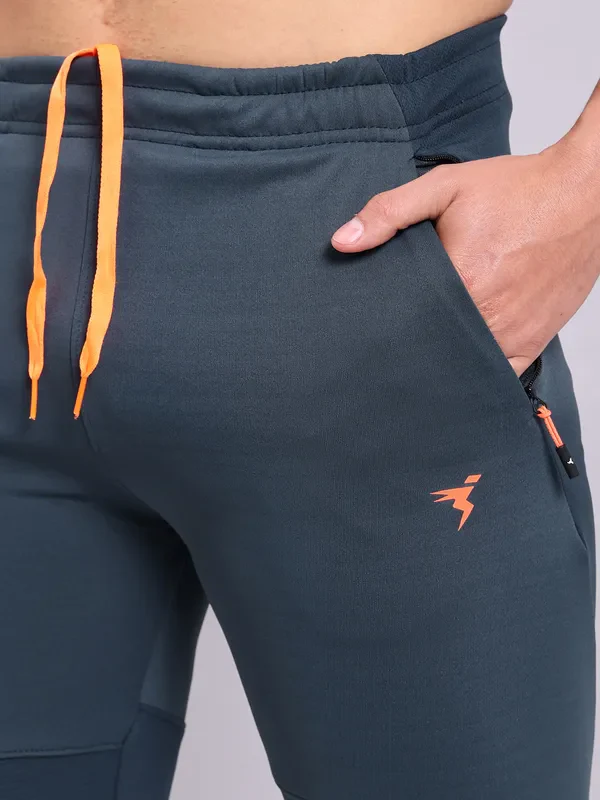 Men Solid Slim Fit Trackpants with TECHNO DRY - Image 6