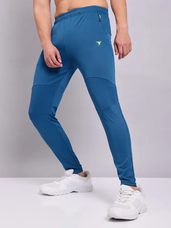 Men Solid Slim Fit Trackpants with TECHNO DRY - Image 4