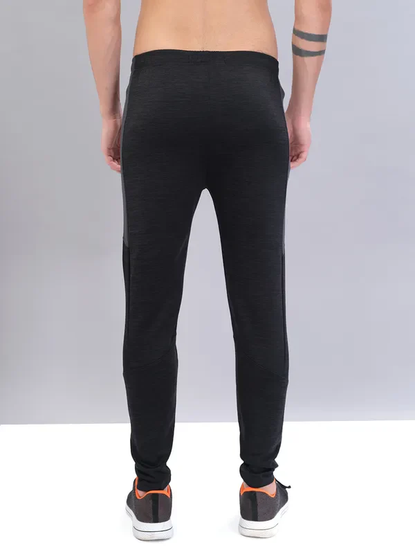 Men Melange Slim Fit Trackpants with TECHNO DRY - Image 2
