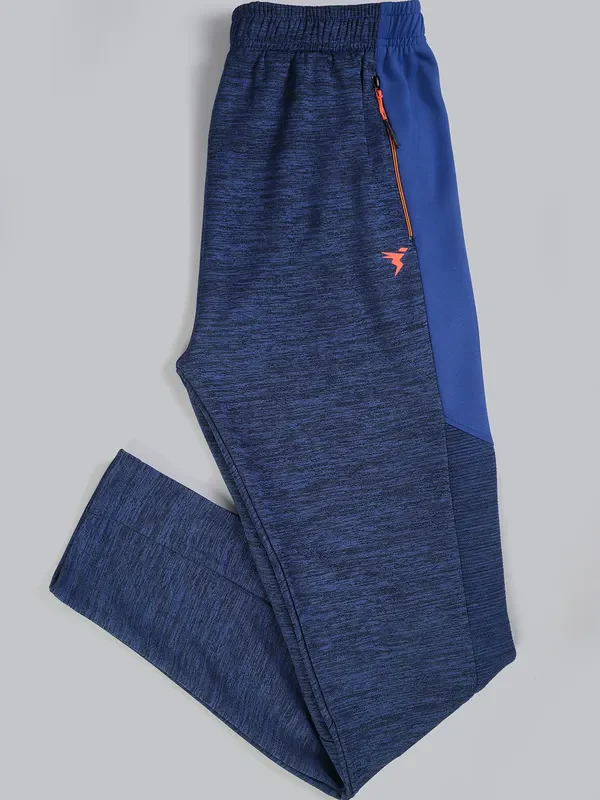 Men Melange Slim Fit Trackpants with TECHNO DRY - Image 6