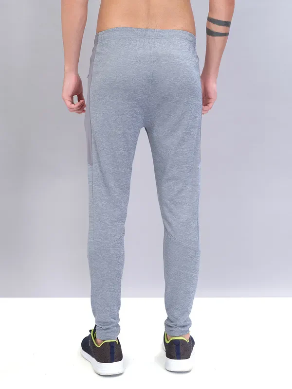 Men Melange Slim Fit Trackpants with TECHNO DRY - Image 2