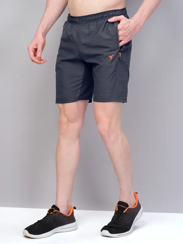 Men Melange Slim Fit Shorts with TECHNOLITE - Image 3
