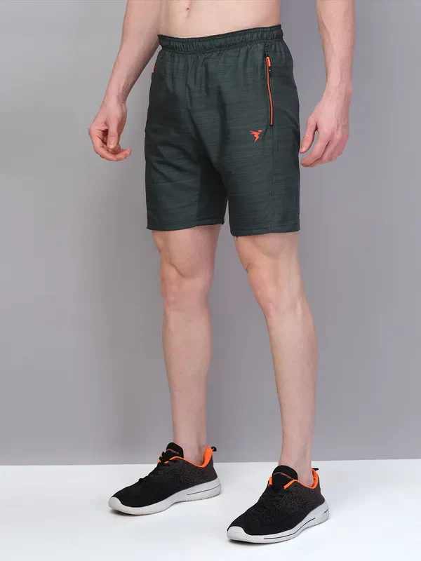 Men Melange Slim Fit Shorts with TECHNOLITE - Image 3