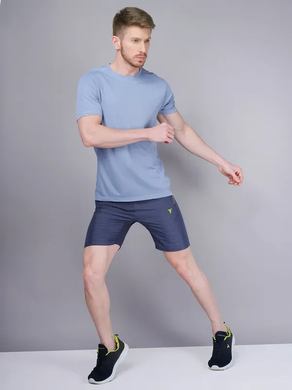 Men Melange Slim Fit Shorts with TECHNOLITE - Image 5