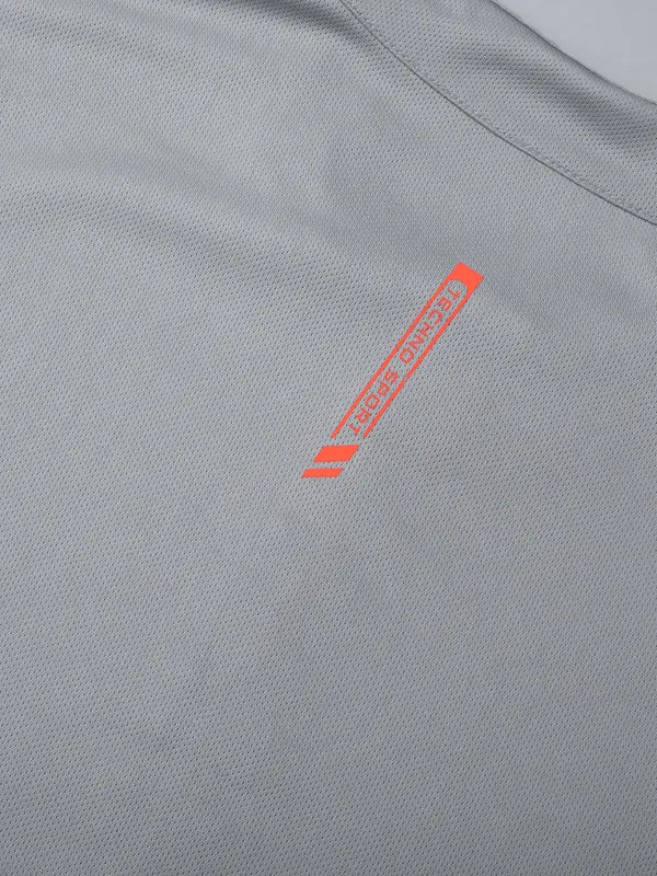Men Colorblock Slim Fit Mock Neck T-shirt with TECHNO COOL+ - Image 8