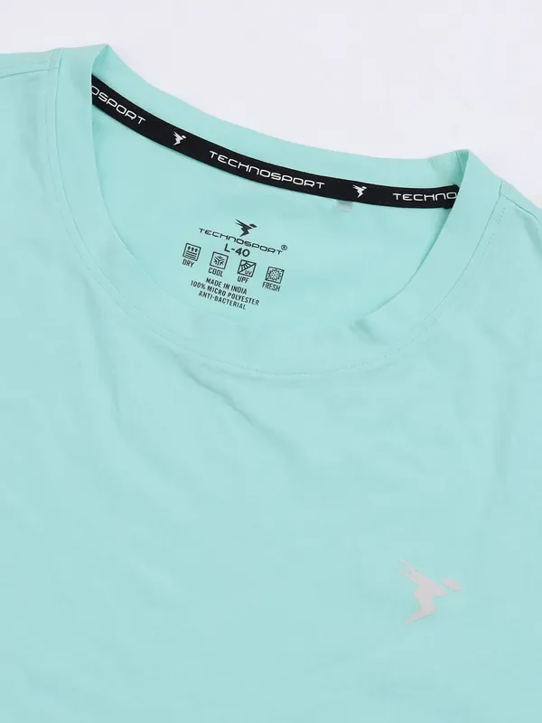 Men Solid Slim Fit Crew Neck T-shirt with COTFLEX - Image 7