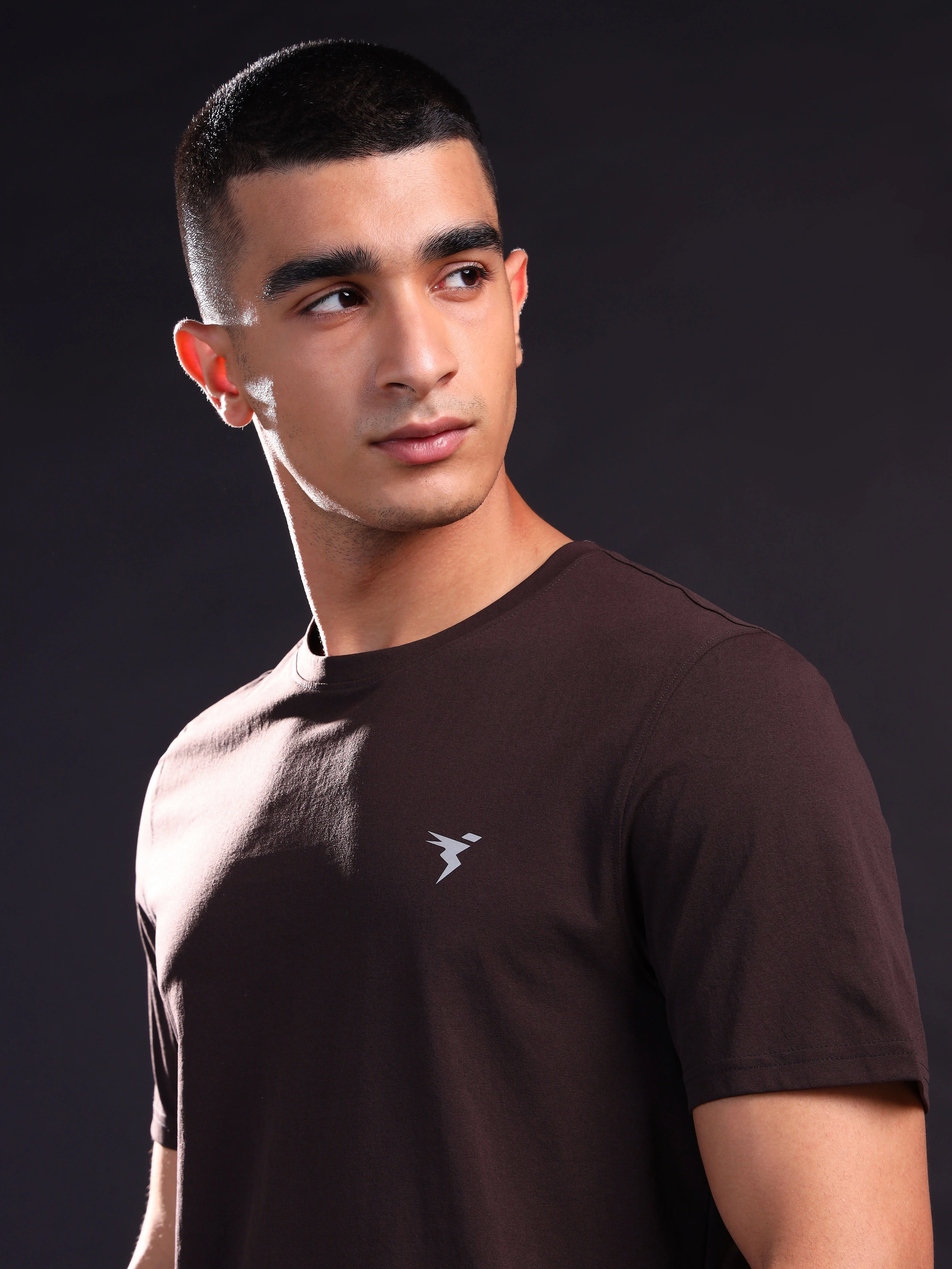 Men Solid Slim Fit Crew Neck T-shirt with COTFLEX - Image 6