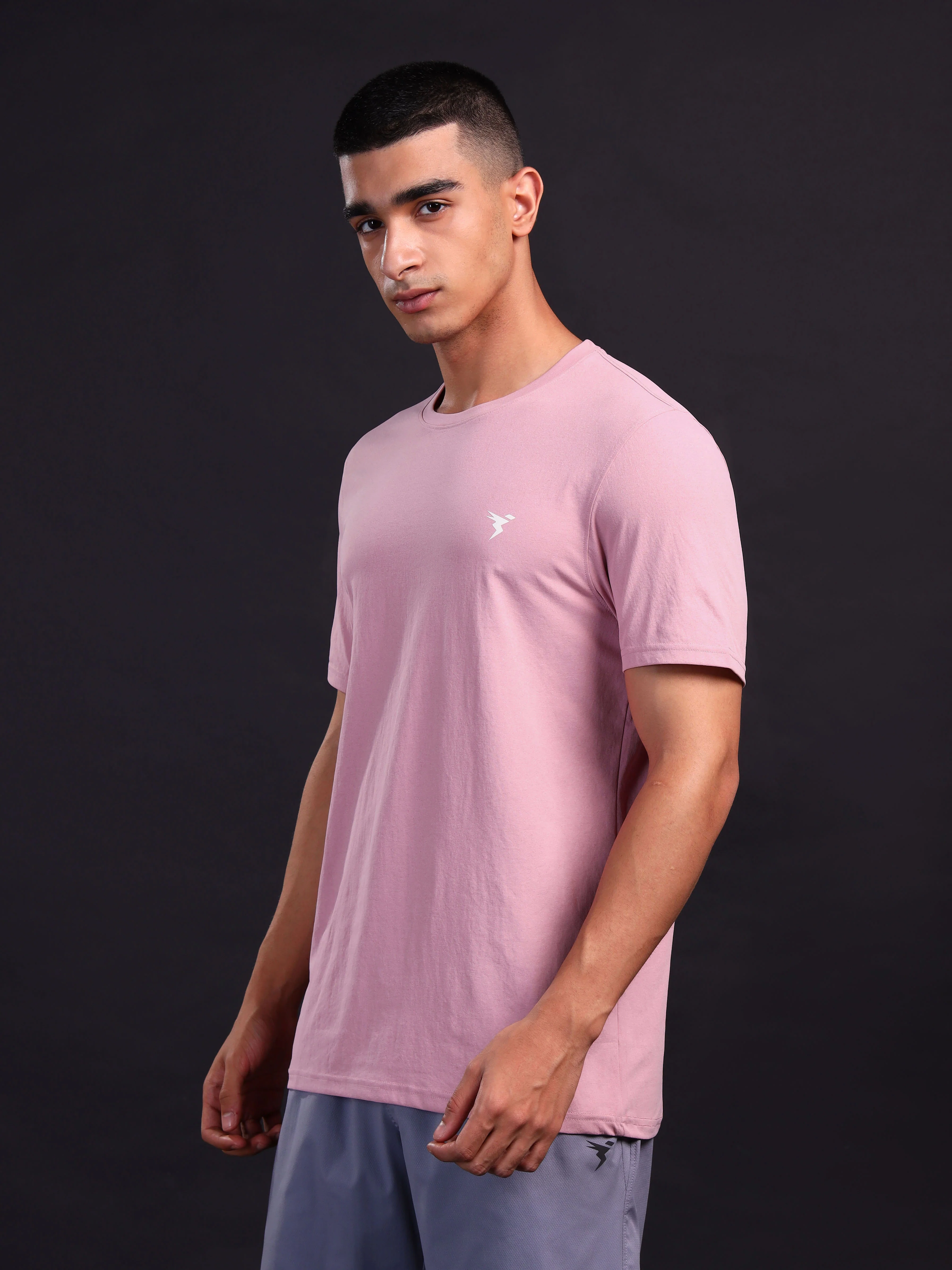 Men Solid Slim Fit Crew Neck T-shirt with COTFLEX - Image 3