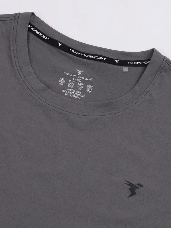 Men Solid Slim Fit Crew Neck T-shirt with COTFLEX - Image 11