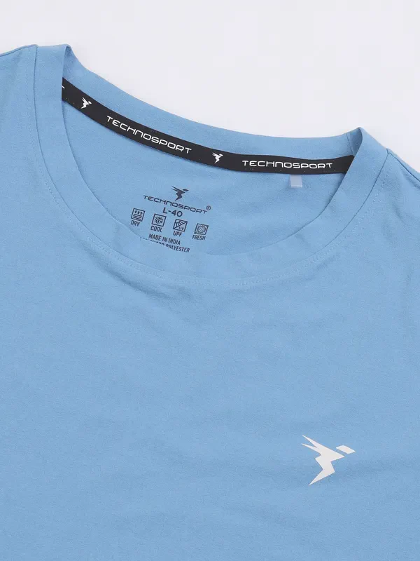 Men Solid Slim Fit Crew Neck T-shirt with COTFLEX - Image 11