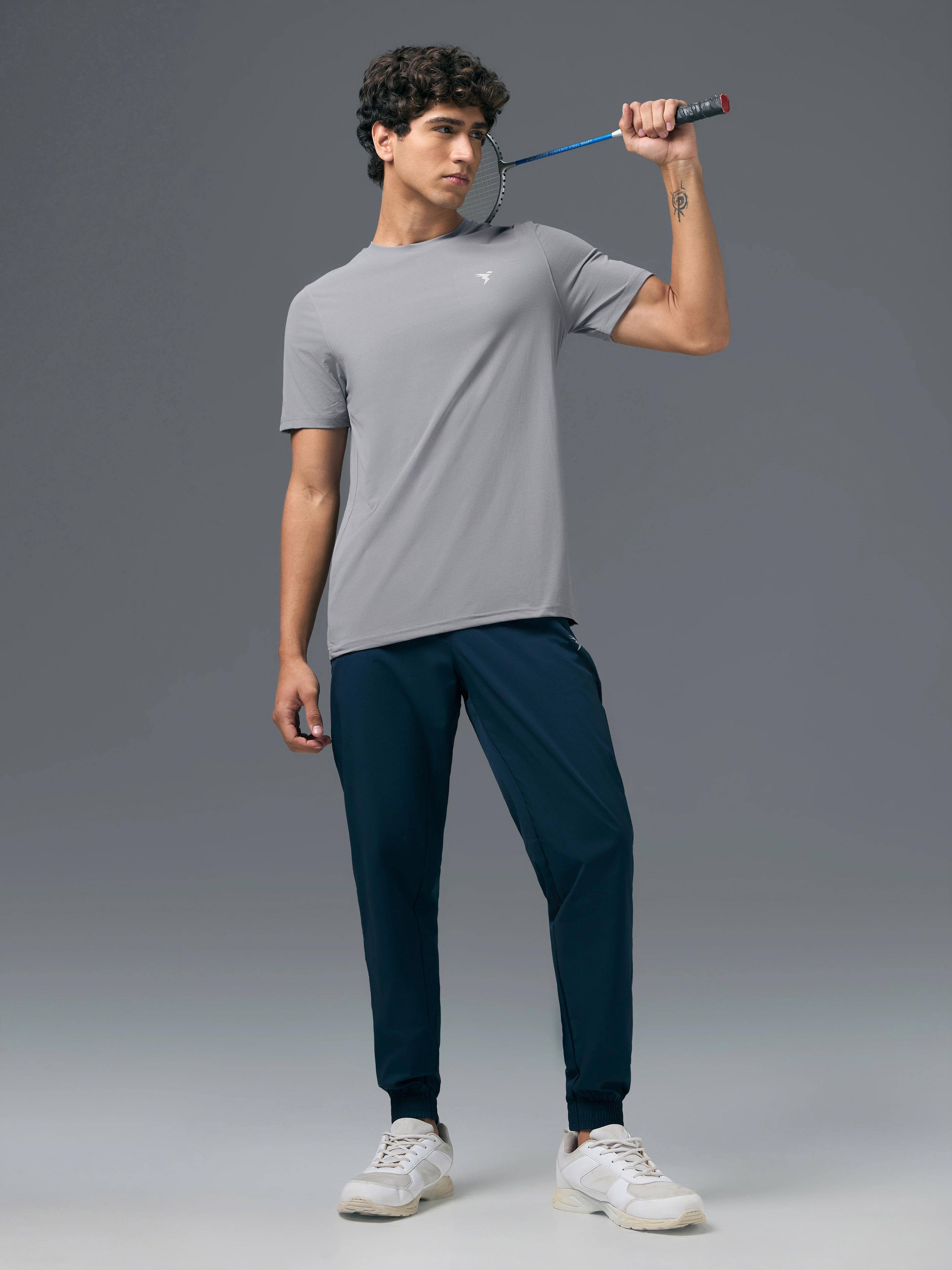 Men Solid Slim Fit Crew Neck T-shirt with COTFLEX - Image 5