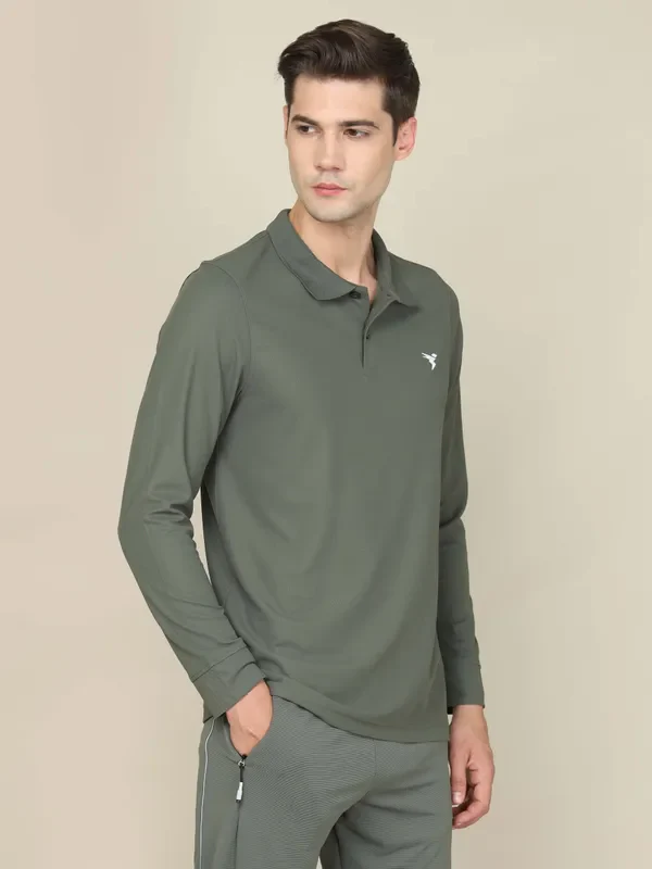 Men Solid Slim Fit Polo T-shirt with MATPIQ - Image 5