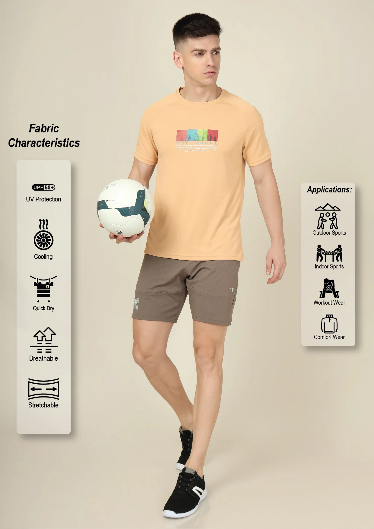 Men Graphic Printed Slim Fit Crew Neck T-shirt with TECHNO COOL+ - Image 5