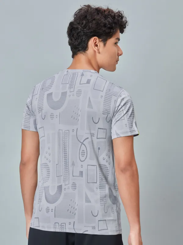 Boys Self Design Slim Fit Crew Neck T-shirt with DOUBLE COOL - Image 2