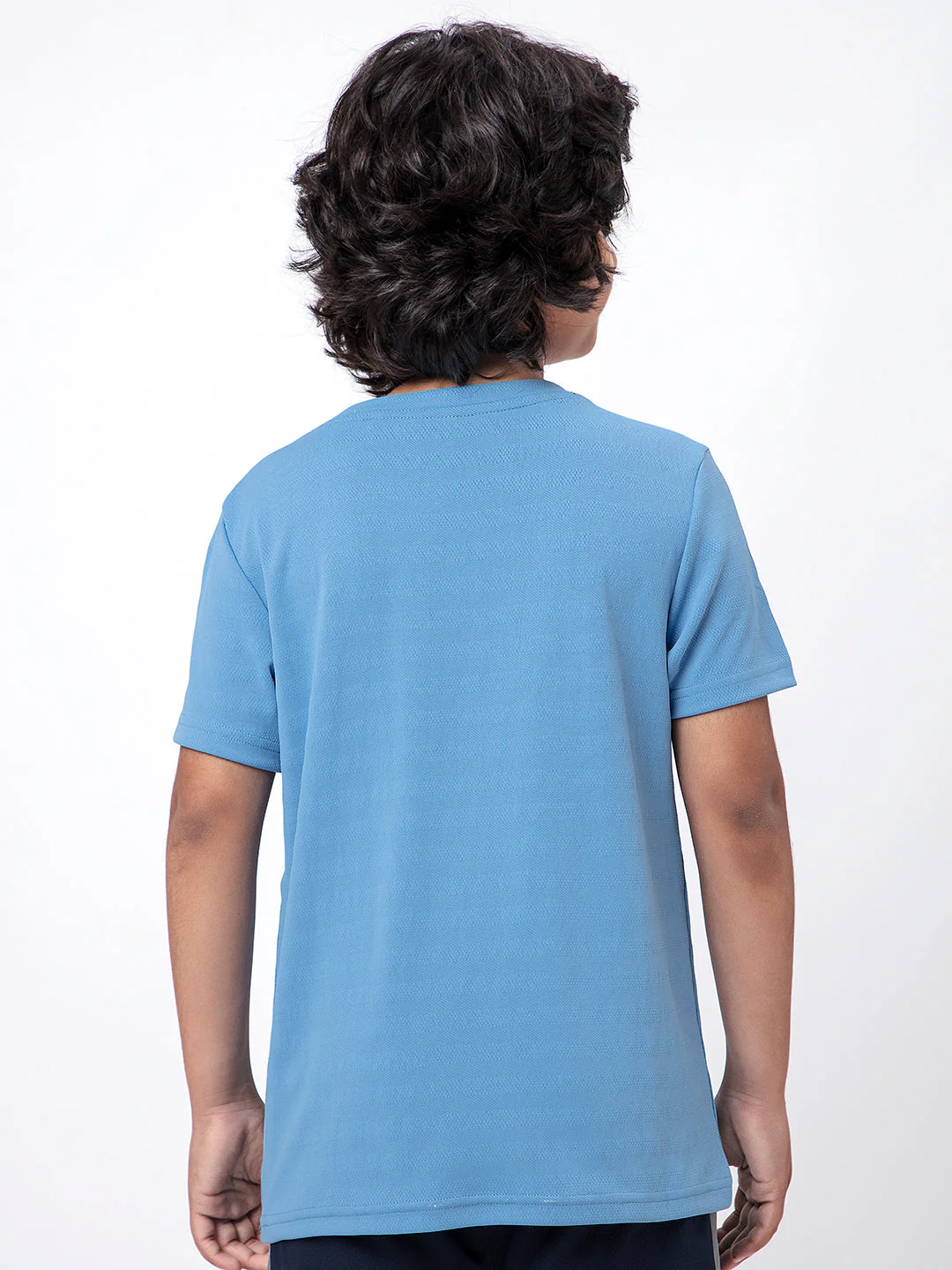 Boys Solid Slim Fit Crew Neck T-shirt with DOUBLE COOL - Image 2